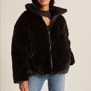 AF FAUX FUR QUILTED PUFFER